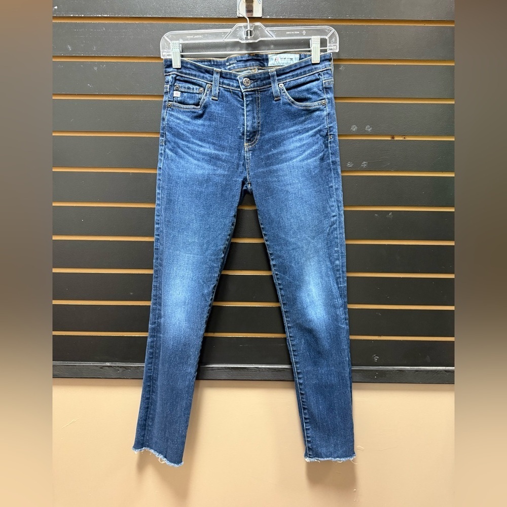 AG Adriano Goldschmied The Prima Cigarette Jeans Size 25 Cropped Raw Hem
